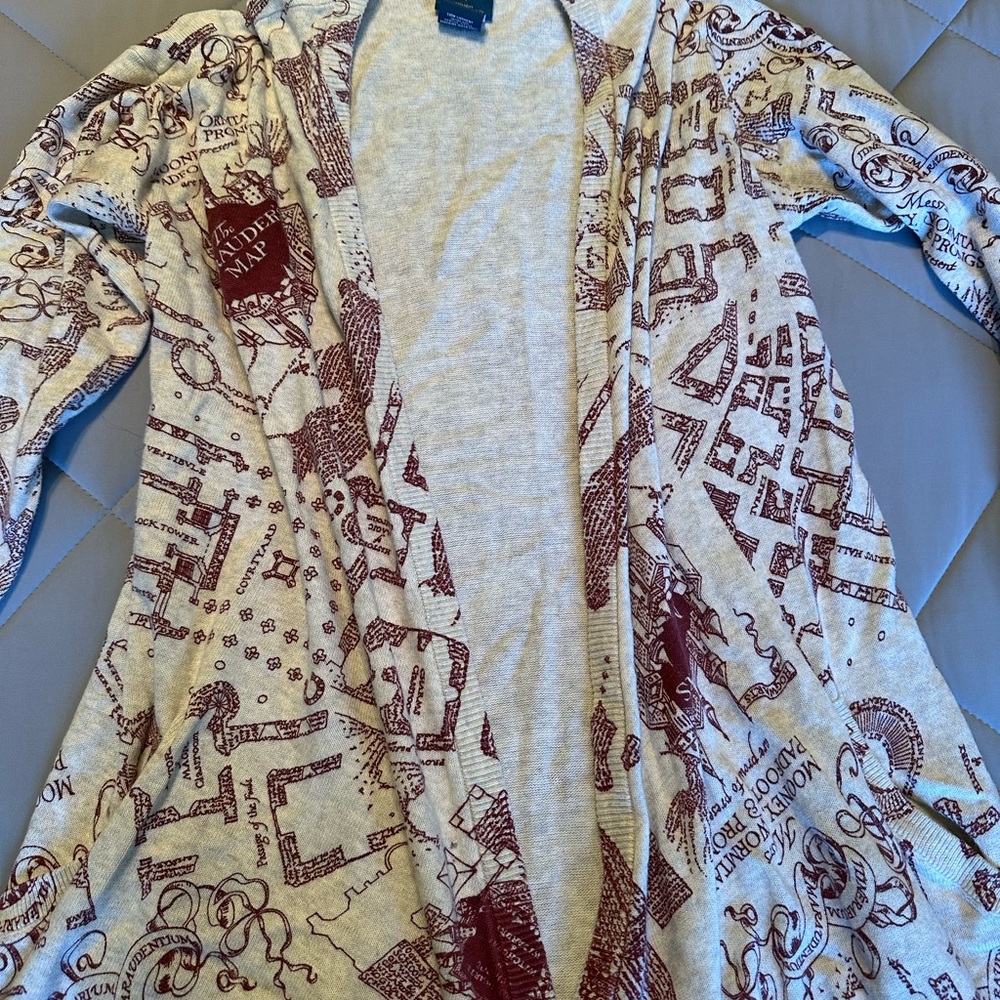 Harry Potter Mauraders Map Print Cardigan
